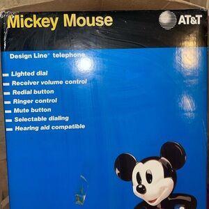 Vintage 90s Mickey Mouse Disney Phone AT&T Land Line Desk Push Button Telephone